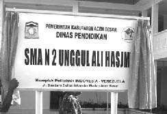 Selasa 20 Juni, SMA Unggul Ali Hasjmy Diresmikan