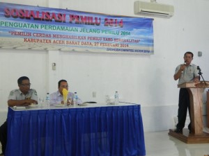 Dishubkomintel Aceh Sosialisasikan Pemilu Damai di Abdya