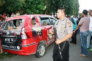Mobil Caleg Partai Aceh Dirusak OTK