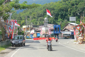 Kodim 0107/Asel Kibarkan 3.200 Bendera Merah Putih