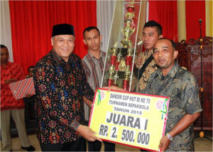 Meukek Juara Sepak Bola Dandim Cup