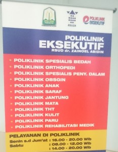 RSUZA Kini Miliki12 Poliklinik yang Mampu Tangani Berbagai Penyakit