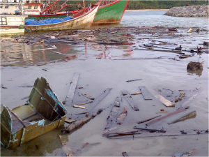 Bot Bantuan Pemerintah Aceh Hancur di PPI Lhok Pawoh