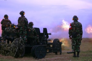 Arhanud 001 Latihan Uji Senjata Berat