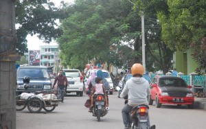 Kondisi Jalan T Hamzah Bendara depan RSUD dr Fauziah Bireuen