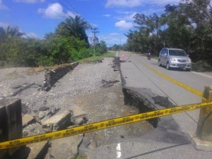 Jalan di Nagan Raya Amblas Akibat Banjir