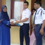 HUT ke-35, Satpam Aceh Utara Bantu Sembako untuk Janda Dhuafa
