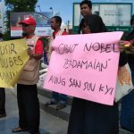 Masyarakat Aceh Peduli Rohingya Demo di Vihara Peunayong dan Simpang Lima