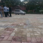Baru Dibangun, Proyek Paving Block Halaman Kantor Bupati Agara Rusak