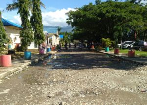 Jalan Komplek RSUTP Abdya Rusak Parah