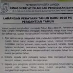 Pemko Langsa Larang Perayaan Tahun Baru