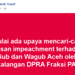 Irwandi Sebut Ada Upaya Pemakzulan Gubernur dan Wagub