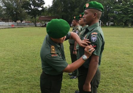 10 Prajurit Kodim 0114 Aceh Jaya Naik Pangkat