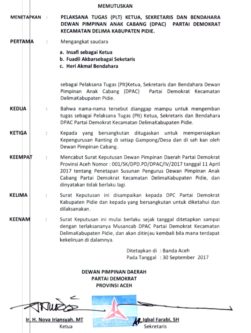 Satu Calon Anggota KIP Pidie Diduga Pengurus Parpol