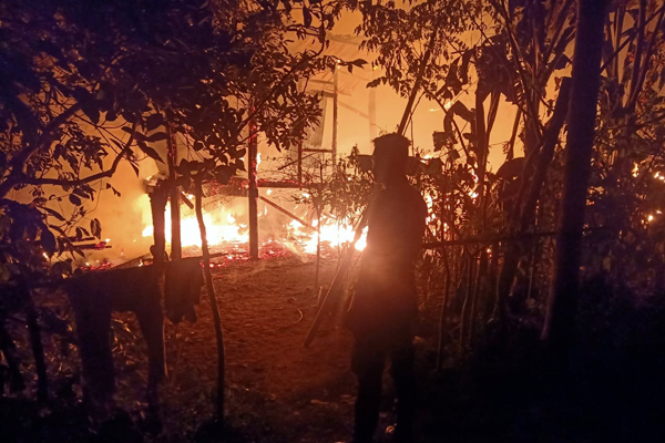 Kebakaran di Aceh Utara tribrata