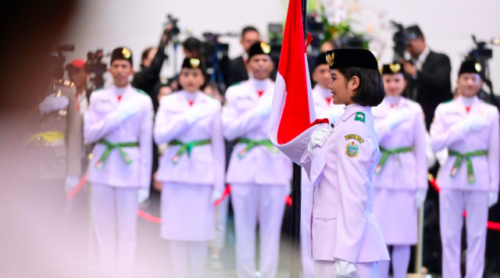 20240814 Di Ibu Kota Nusantara Presiden Jokowi Kukuhkan 76 Anggota Paskibraka Tahun 2024