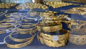 Harga emas di Banda Aceh hari ini, Kamis (12/12/2024) Rp. 4.480.000, belum termasuk ongkos pembuatan, naik 30 Ribu Rupiah dari harga kemarin. (Foto : Dok. RRI/Diah. N)