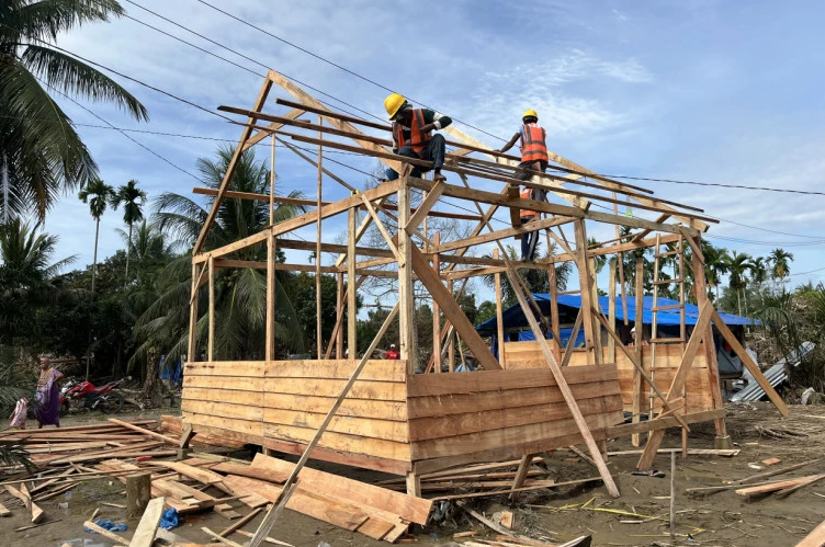 rumah huntara UGM, ACeh utara